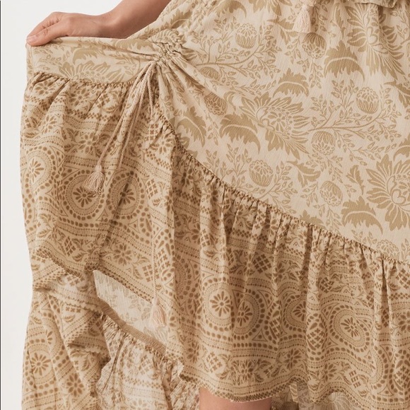 Spell Lioness Ruched Maxi Skirt in Smoke - Picture 3 of 8